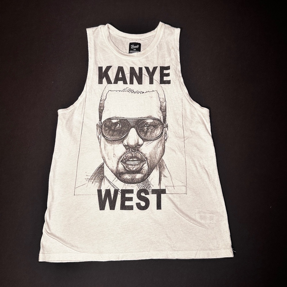 Kanye West Ye‎ Tank Top Small White Bravado Sketch Sleeveless